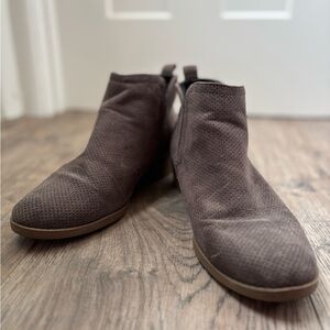 Target Gray Leather Booties
